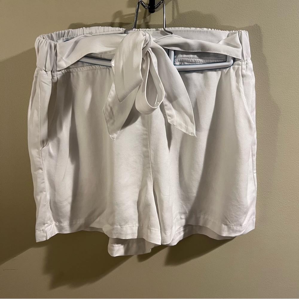 White Parachute Shorts
